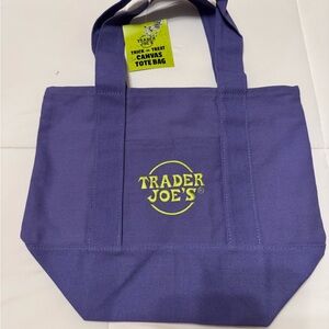 Trader Joe's Purple Canvas Tote Bag